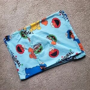Sesame Street Twin Sheet Set Flat Fitted Bedding Elmo Big Bird Cookie Monster